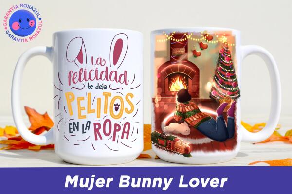 Tazón Personalizable - Navidad Sentiby - Mujer Bunny Lover