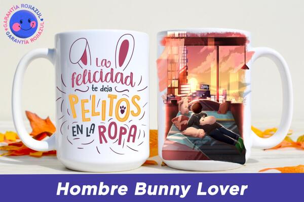 Tazón Personalizable - Atardecer Sentiby - Hombre Bunny Lover