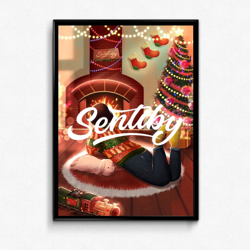 Cuadro/Digital Personalizable - Navidad Sentiby - Mujer Bunny Lover