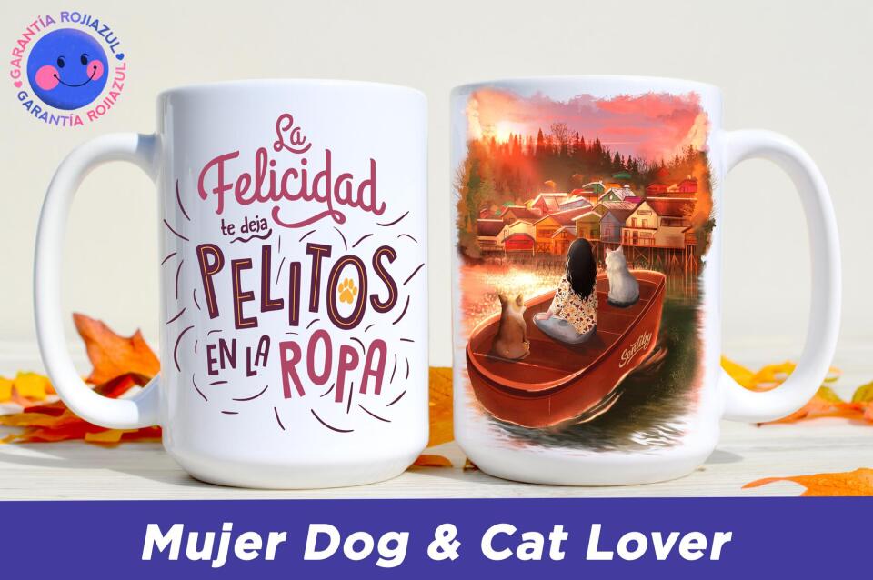 Tazón Personalizable - Isla de Chiloe - Mujer Dog & Cat Lover