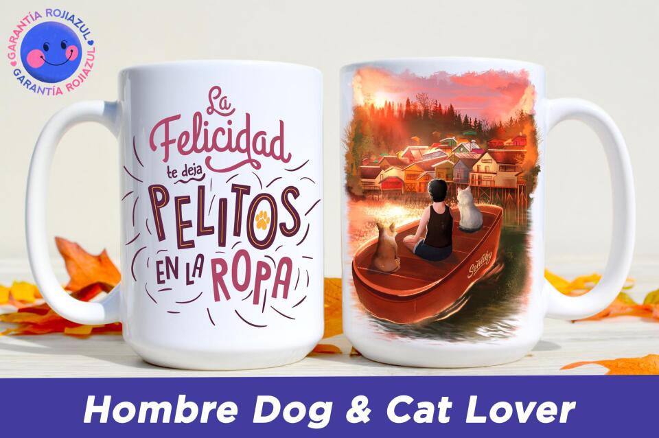 Tazón Personalizable - Isla de Chiloe - Hombre Dog & Cat Lover