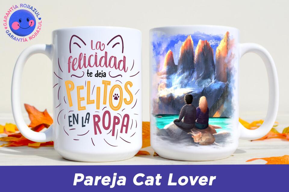 Tazón Personalizable - Torres del Paine - Pareja Cat Lover