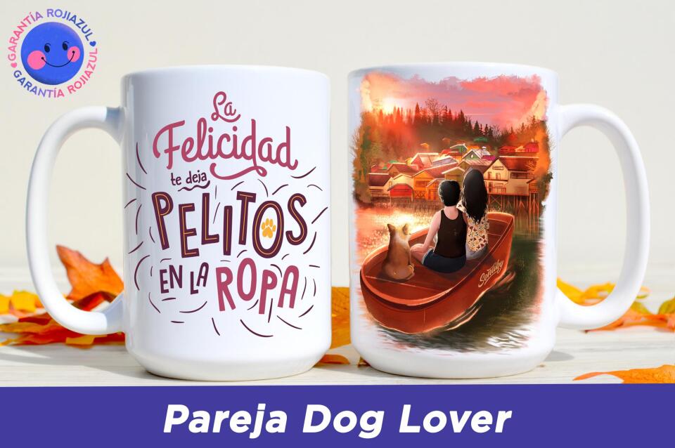 Tazón Personalizable - Isla de Chiloe - Pareja Dog Lover