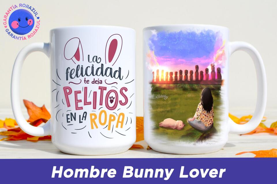 Tazón Personalizable - Isla de Pascua - Mujer Bunny Lover
