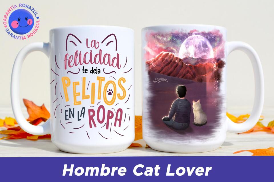 Tazón Personalizable - Valle de la Luna - Hombre Cat Lover