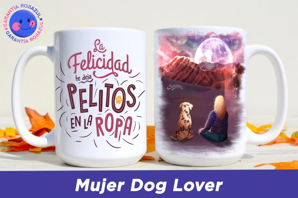 Tazón Personalizable - Valle de la Luna - Mujer Dog Lover
