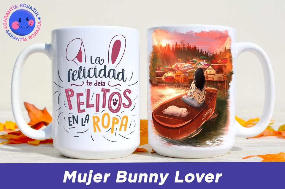Tazón Personalizable - Isla de Chiloé - Mujer Bunny Lover