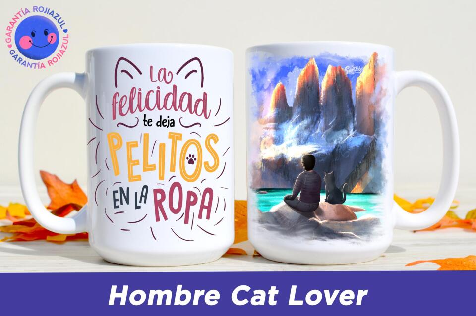 Tazón Personalizable - Torres del Paine - Hombre Cat Lover