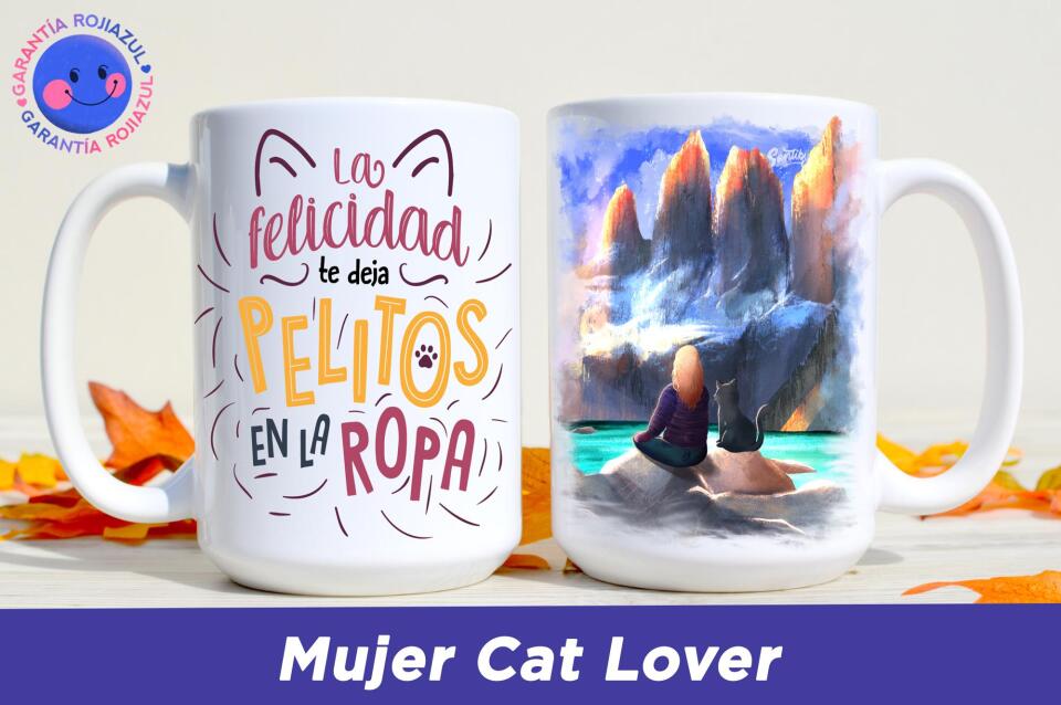 Tazón Personalizable - Torres del Paine - Mujer Cat Lover