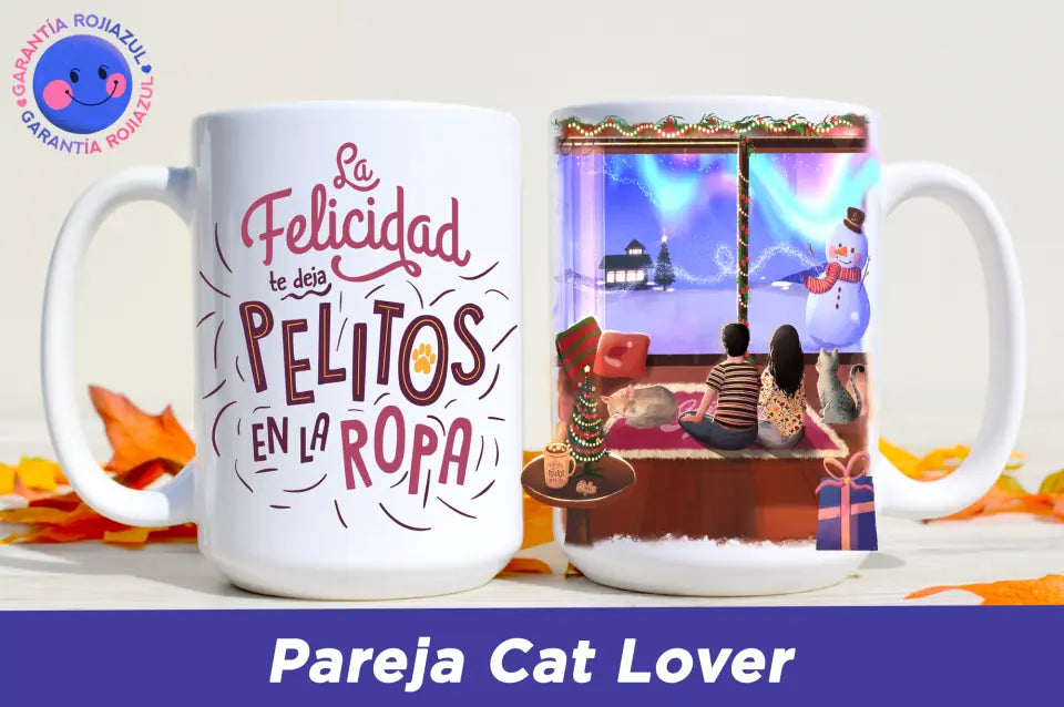 Tazón Personalizable - Polo Norte Sentiby - Pareja Cat Lover